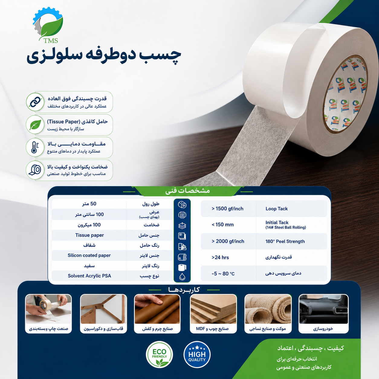 چسب دوطرفه سلولزی