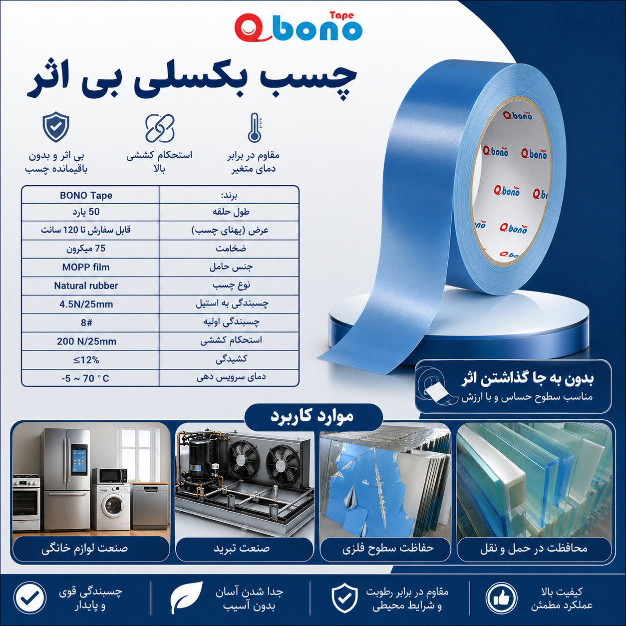 چسب بکسلی آبی